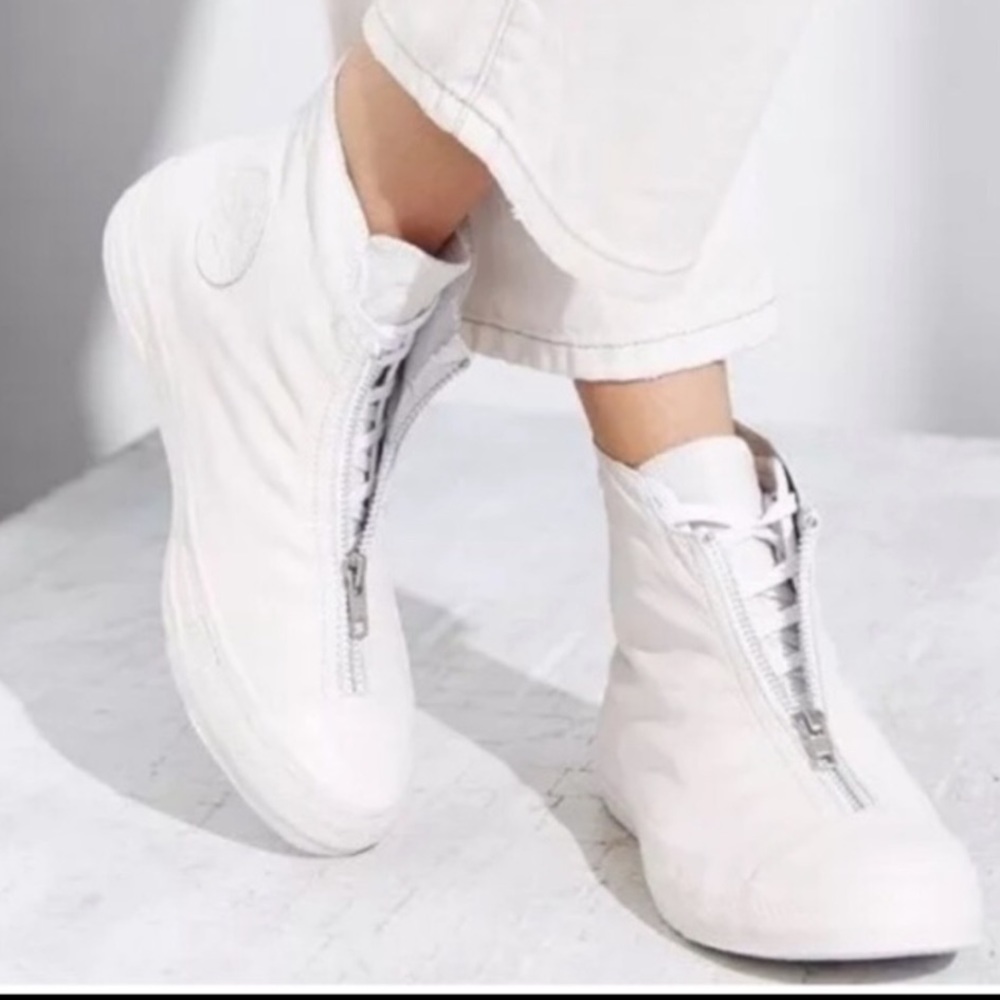 leather zipper white converse heels